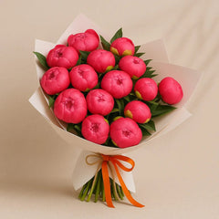 20 dark Pink Peonies Bouquet – Luxury Elegance by Rawadat Alward - Rawadat Alward