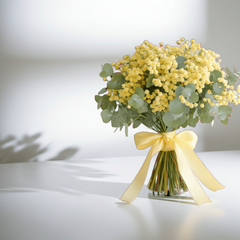 Yellow Gypsum Eucalyptus Bouquet