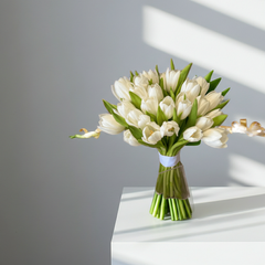 Elegant White Tulip Bouquet for Special Occasions