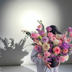 Luxury Mixed Floral Bouquet with Roses and Lilies