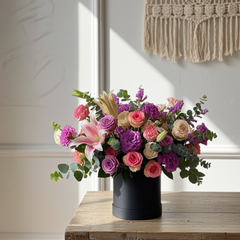 Luxury Mixed Floral Bouquet with Roses and Lilies