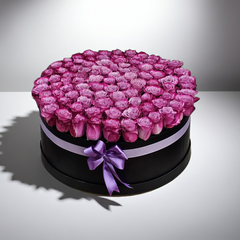 Luxury Purple Rose Box Arrangement