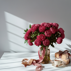 Crimson Chrysanthemums Bouquet