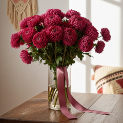 Crimson Chrysanthemums Bouquet