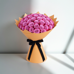 Regal Fresh Purple Rose Bouquet