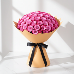 Regal Fresh Purple Rose Bouquet