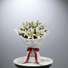 Fresh Floral White Lily Bouquet