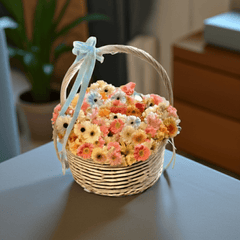 Blooming Beauty: Floral Basket Arrangement - Rawadat Al Ward