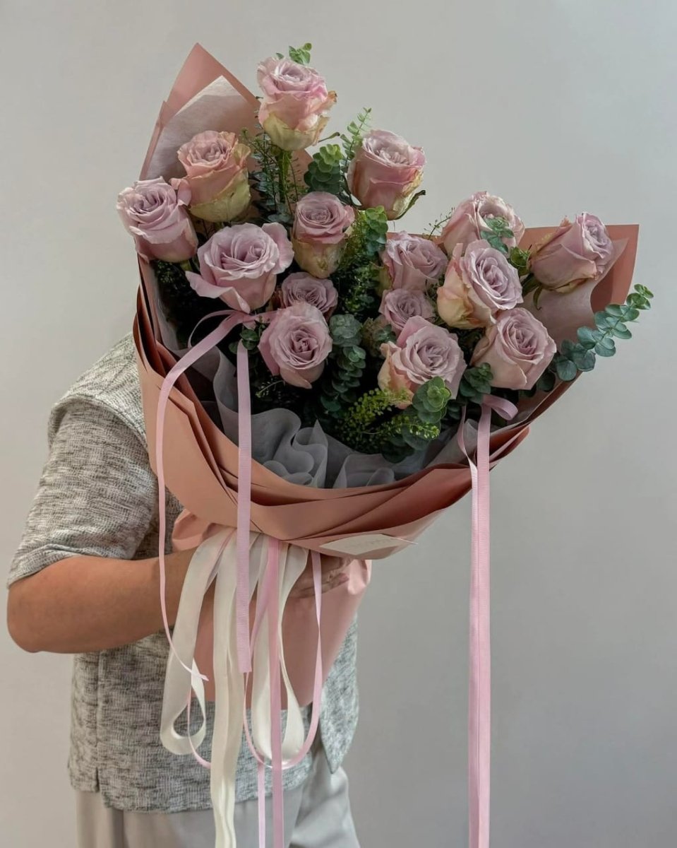 💐 Elegant Mauve Rose Bouquet - Rawadat Alward