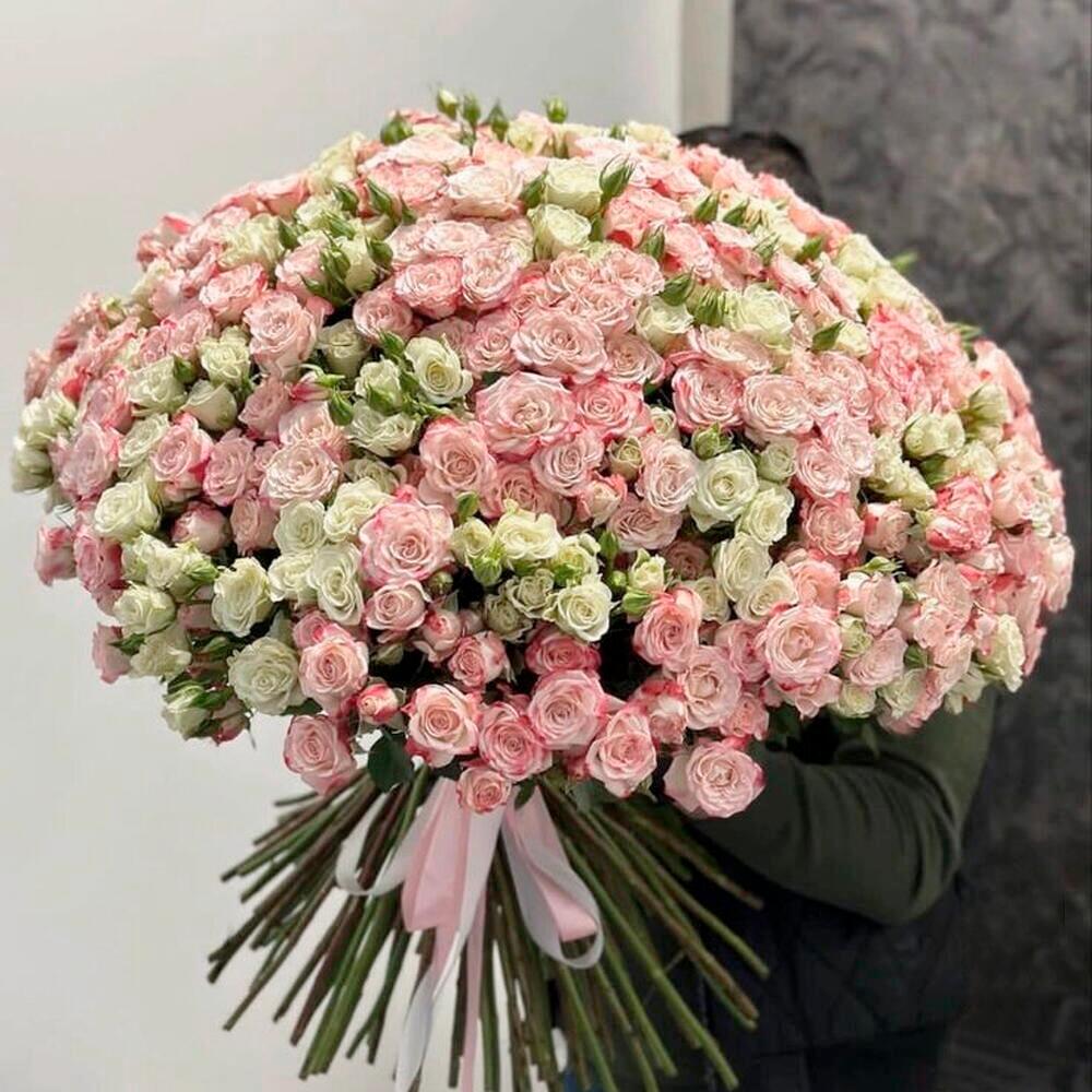 Elegant Mixed Pink & White Spray Rose Floral - Rawadat Al Ward