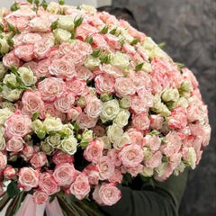 Elegant Mixed Pink & White Spray Rose Floral - Rawadat Al Ward