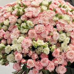 Elegant Mixed Pink & White Spray Rose Floral - Rawadat Al Ward