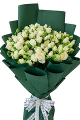 Elegant White Spray Rose Bouquet - Rawadat Alward