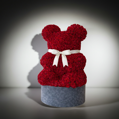 Luxury Red Rose Teddy Bear Arrangement