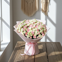 Luxury Pink And White Spray Rose Bouquet