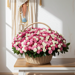 Luxury Giant Rose Basket Arrangement