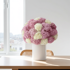 Pink and White Hydrangea Flower Arrangement