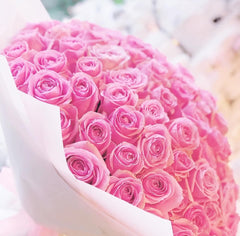 100 Dark Pink Roses Bouquet – Luxury Passion by Rawadat Alward - Rawadat Alward