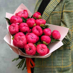 20 dark Pink Peonies Bouquet – Luxury Elegance by Rawadat Alward - Rawadat Alward