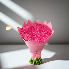 Pink Rose Bouquet in Luxury Wrap