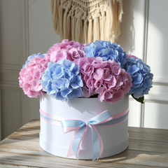 Pink and Blue Hydrangea Flower Box