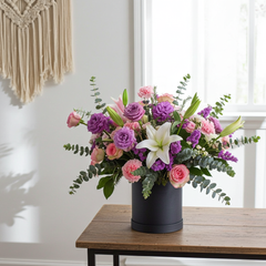 Luxury Mixed Floral Bouquet with Roses and Lilies