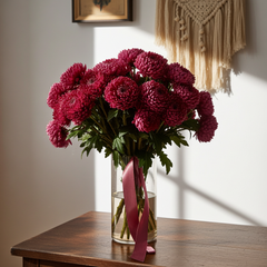Crimson Chrysanthemums Bouquet