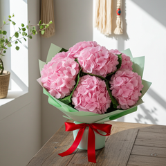 Fresh Floral Bouquet - Pink Hydrangea delight