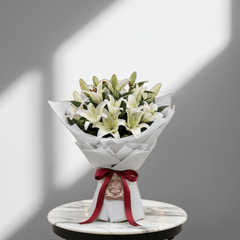 Fresh Floral White Lily Bouquet