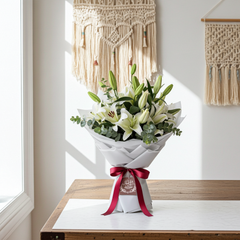 Fresh Floral White Lily Bouquet