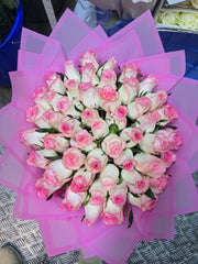 Elegant pink bouquet of 50 stem - Rawadat Alward