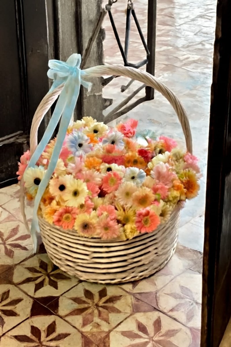 Flower Basket Arrangement - Rawadat Al Ward
