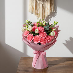 Fresh Floral Bouquet - Soft Pink Flower Arrangement
