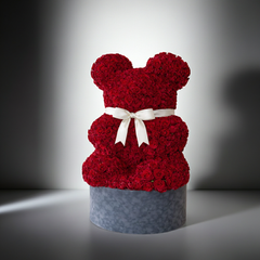 Luxury Red Rose Teddy Bear Arrangement