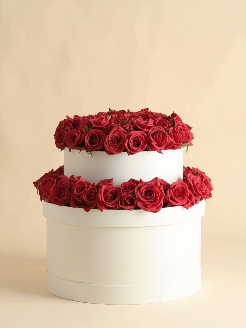 Luxury 80 Red Roses Box – Timeless Elegance in Bloom - Rawadat Alward
