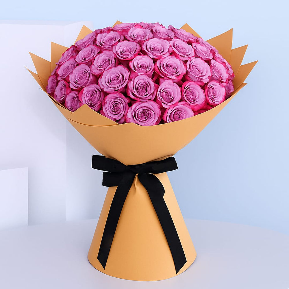 Luxury Purple Rose Bouquet - Rawadat Al Ward