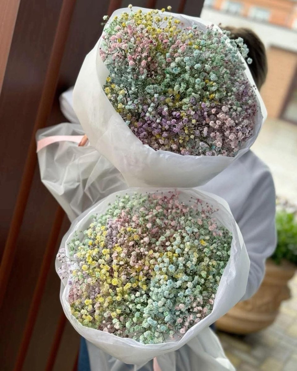 Pastel Gypsophila Bouquet (Baby’s Breath Flowers) - Rawadat Al Ward