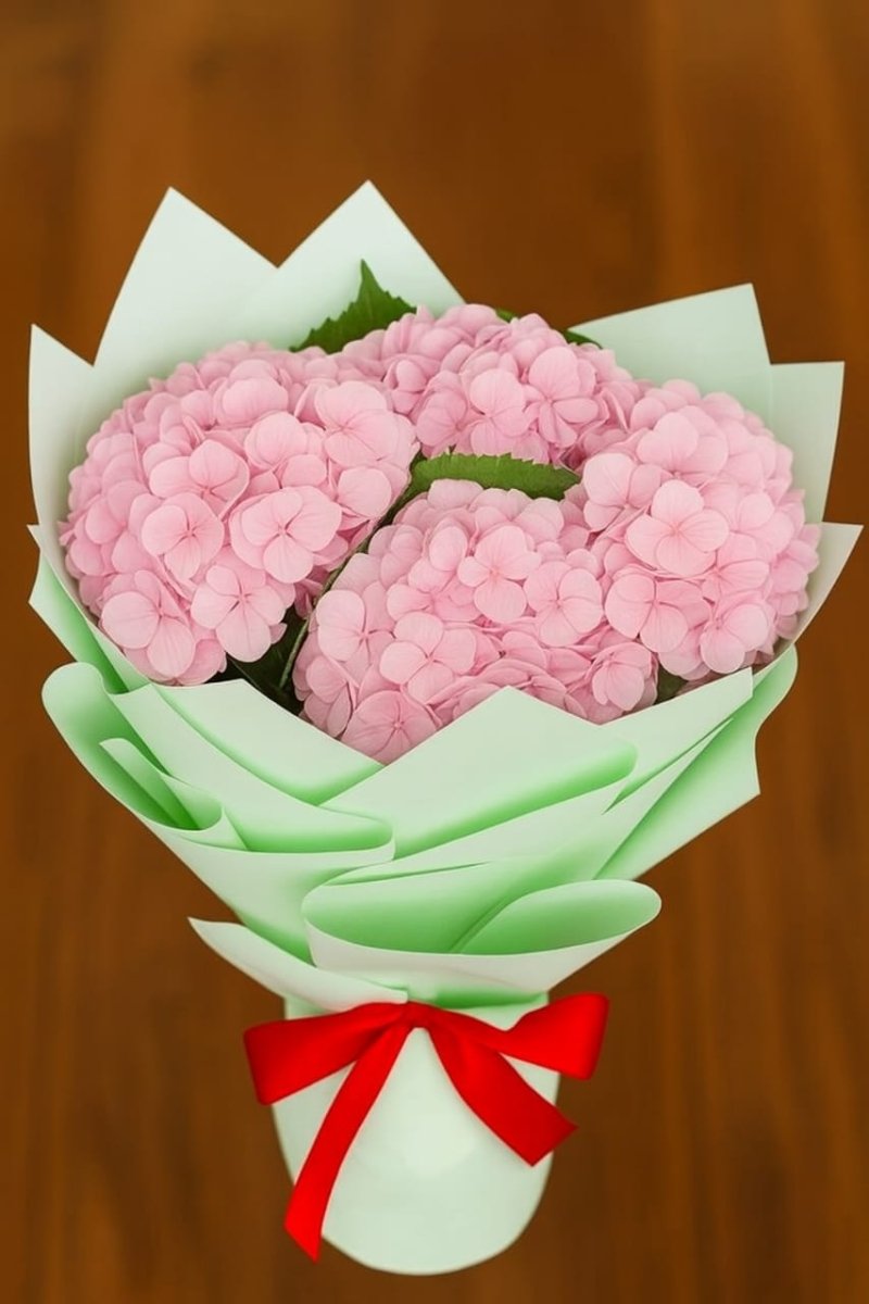 Pink Hydrangea Bouquet - Rawadat Alward