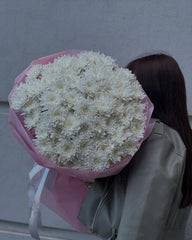 Pink Wrapped Chrysanthemum Bouquet - Rawadat Al Ward