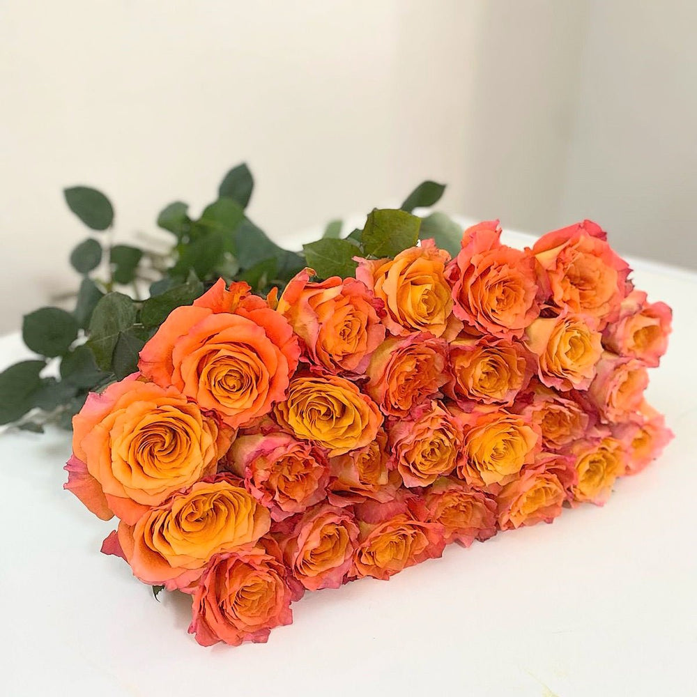 Premium Orange Rose Basket - Rawadat Alward