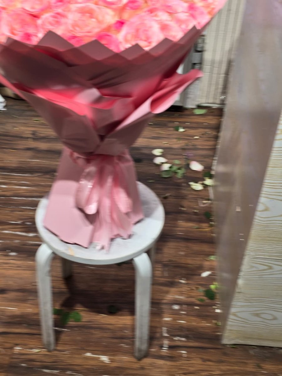 Premium Pink Rose Bouquet with Soft Pastel Wrapping - Rawadat Al Ward