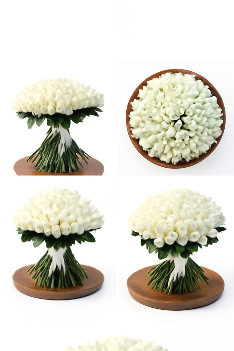 Pure White Roses Bouquet - Rawadat Al Ward