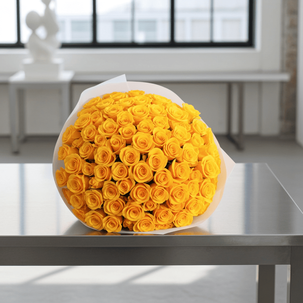Sunshine Bouquet: Yellow Rose Luxury - Rawadat Al Ward