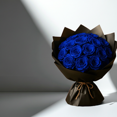 Midnight Blue Roses Hand Tied Bouquet