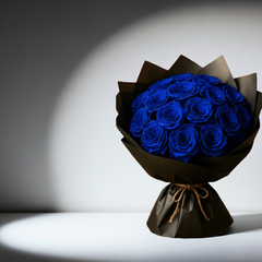 Midnight Blue Roses Hand Tied Bouquet