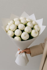White Peonies Bouquet - Rawadat Al Ward