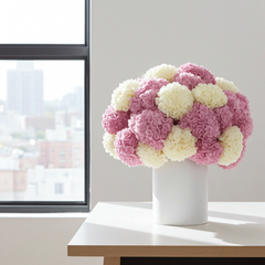 Pink and White Hydrangea Flower Arrangement